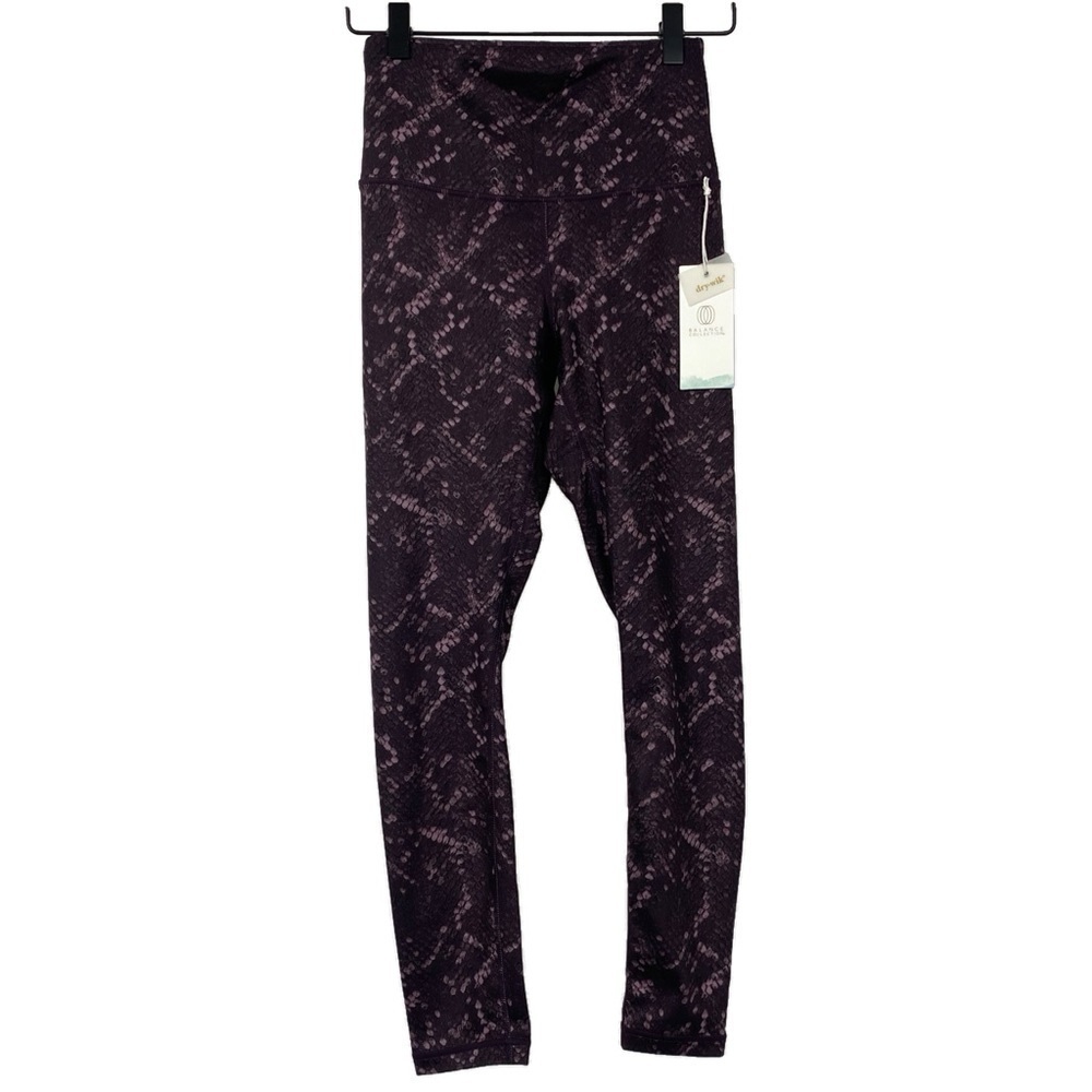 Balance Collection Contender Luxe High Rise Legging Wild Plum Snake XS BLL1126T